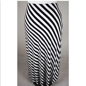 Lane Bryant Striped Maxi Skirt